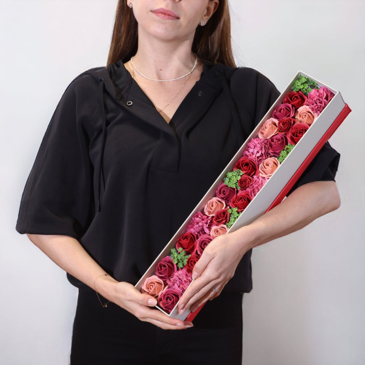 Extra lange Schachtel – Vintage-Rose