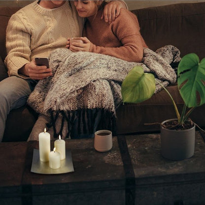 Kerze 60 × 120 mm – elfenbeinfarben