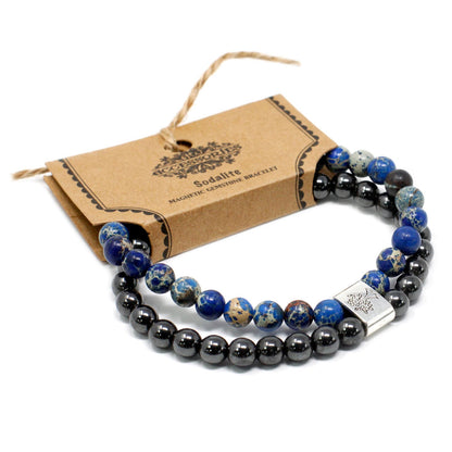 Magnetisches Edelsteinarmband – Sodalith