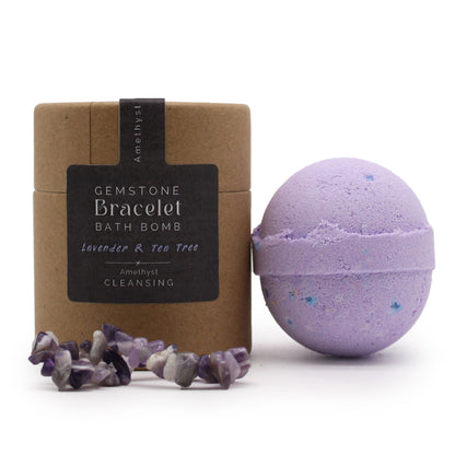 Badebombe mit Amethyst-Armband