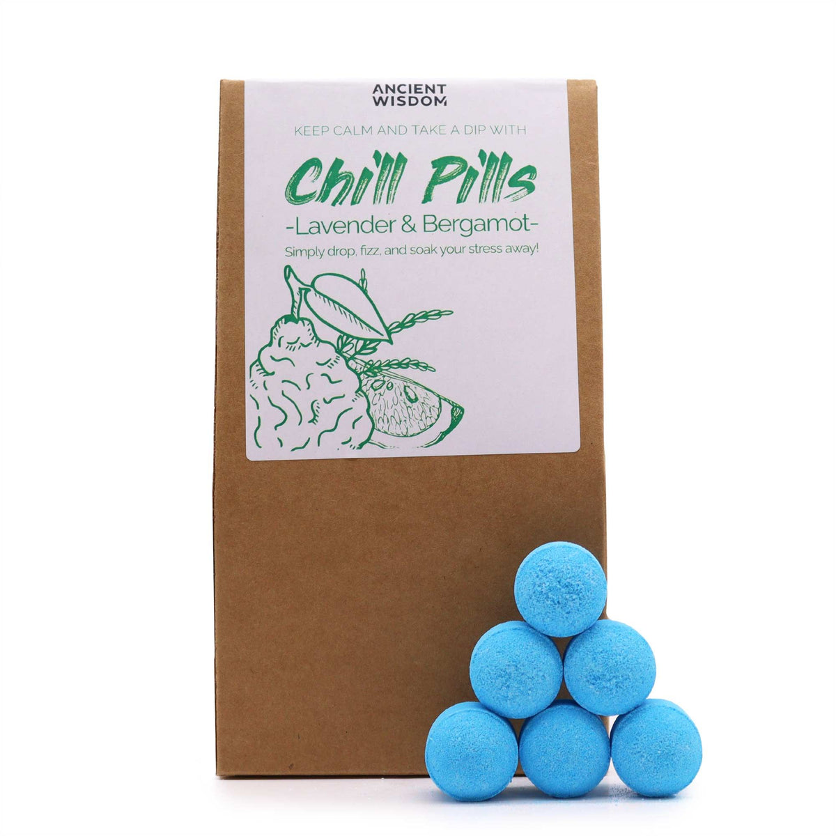 Chill Pills Badeschaum-Geschenkset – Lavendel & Bergamotte, 350 g