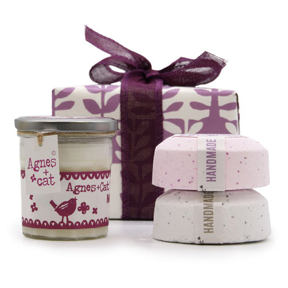 Mondstein (Kerze) + Provence & Tee & Rose (Sprudelnd) Wasser)