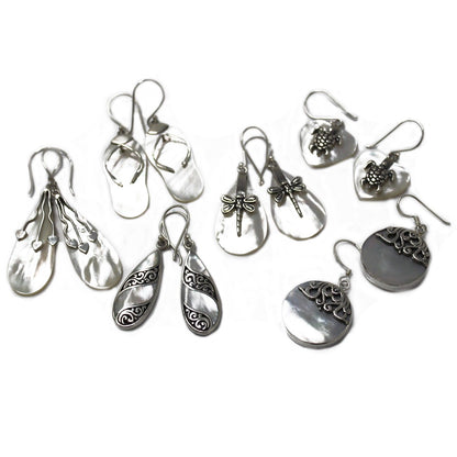 Ohrringe aus Muschel und Silber – Flip-Flops – Perlmutt (MOP)