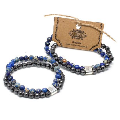 Magnetisches Edelsteinarmband – Sodalith
