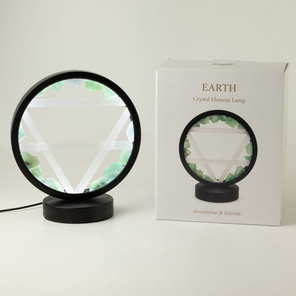 Dekorative Leuchte Halo – Aventurin und Selenit · Erde