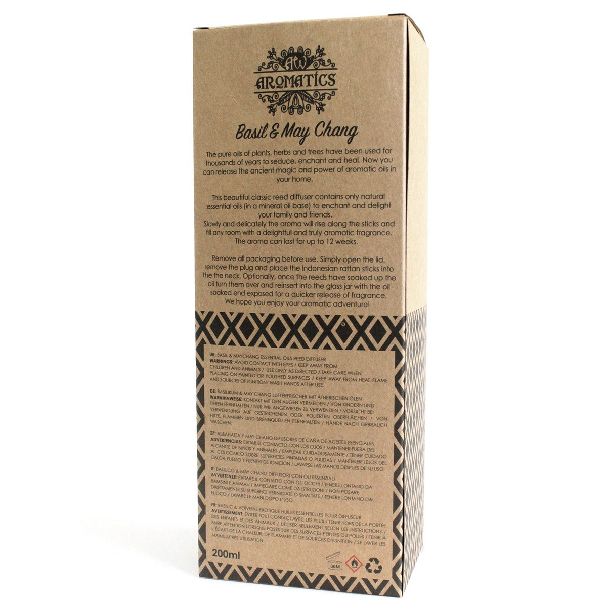 Aroma-Diffusor mit ätherischen Ölen Basilikum & Maychang, 200 ml