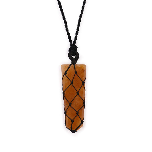 Anhänger – Flacher Goldquarz