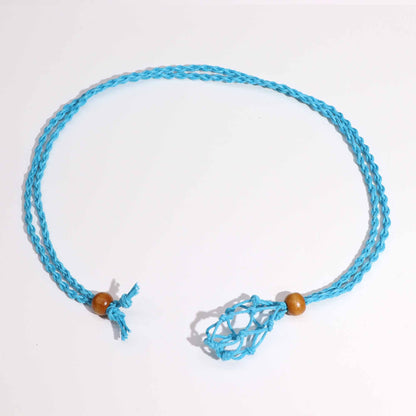 Mineral-Anhängerkordel, 45 cm – Blau