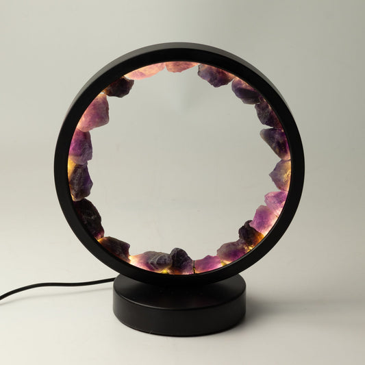 Dekorative Halo-Lampe mit Amethyst – Zen Spirit