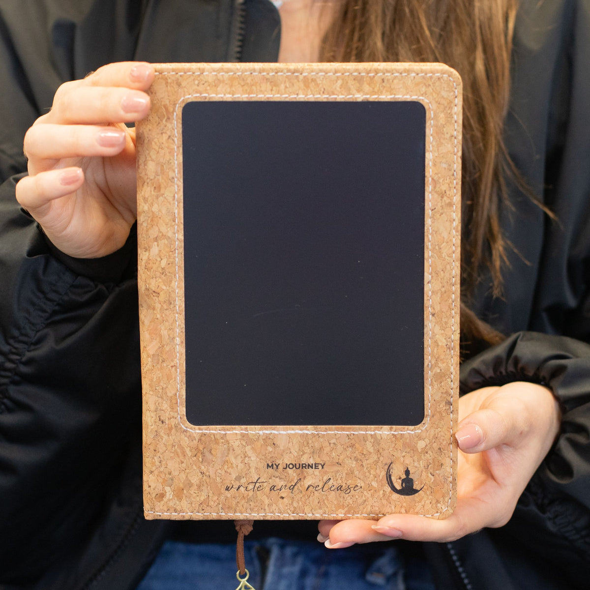 A5-Notizbuch für Ihre Gedanken mit LCD-Display – Korkoptik