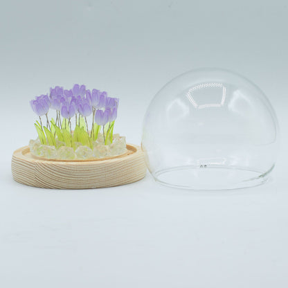 Lichtdekoration unter Glas – Tulpen · USB