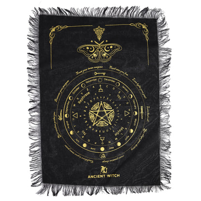 Pendelbasis „Antike Hexe“ – Motte · Schwarz und Gold