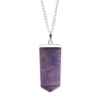 Flacher Bleistift-Anhänger – Amethyst