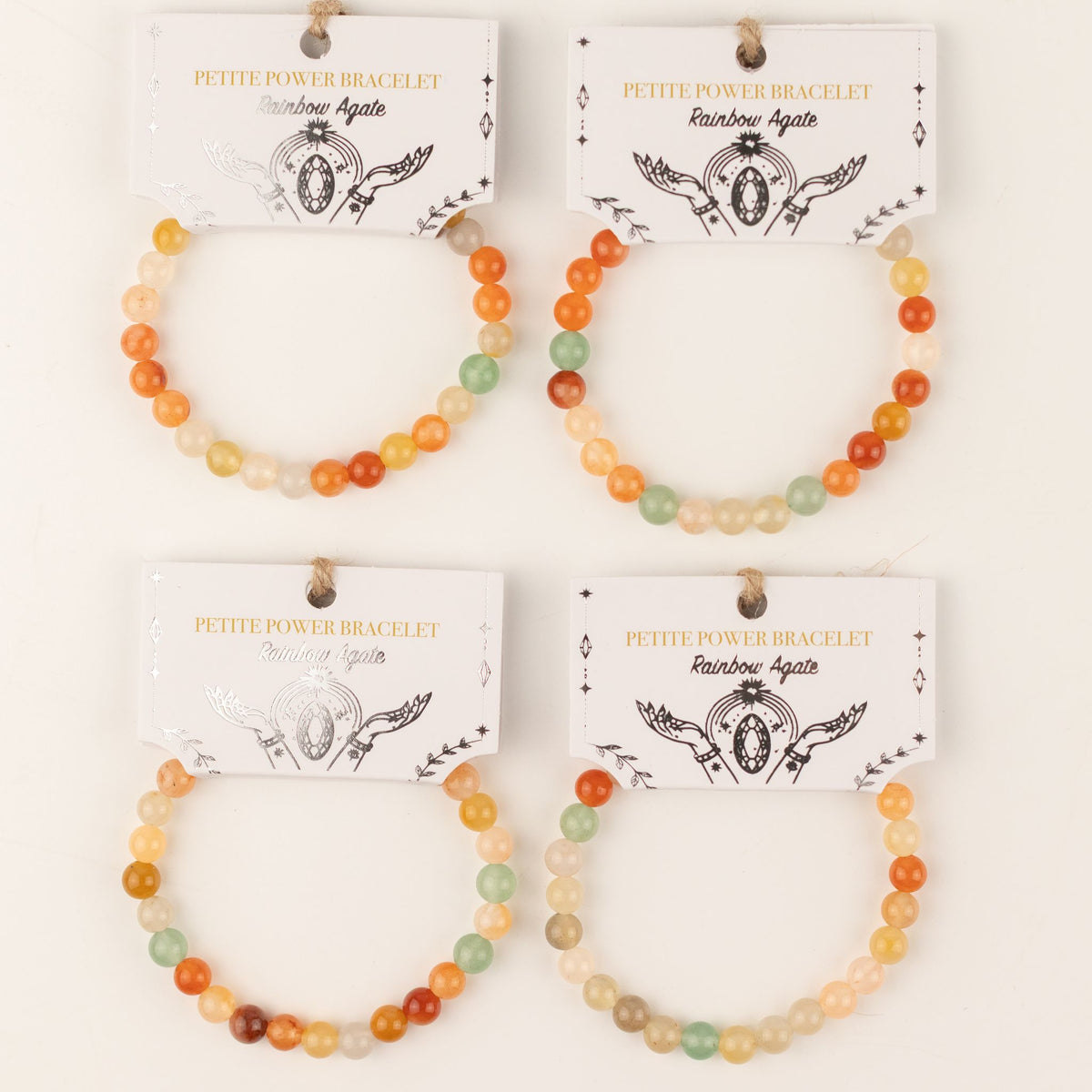 Zartes, feines Mineralarmband – Regenbogenachat