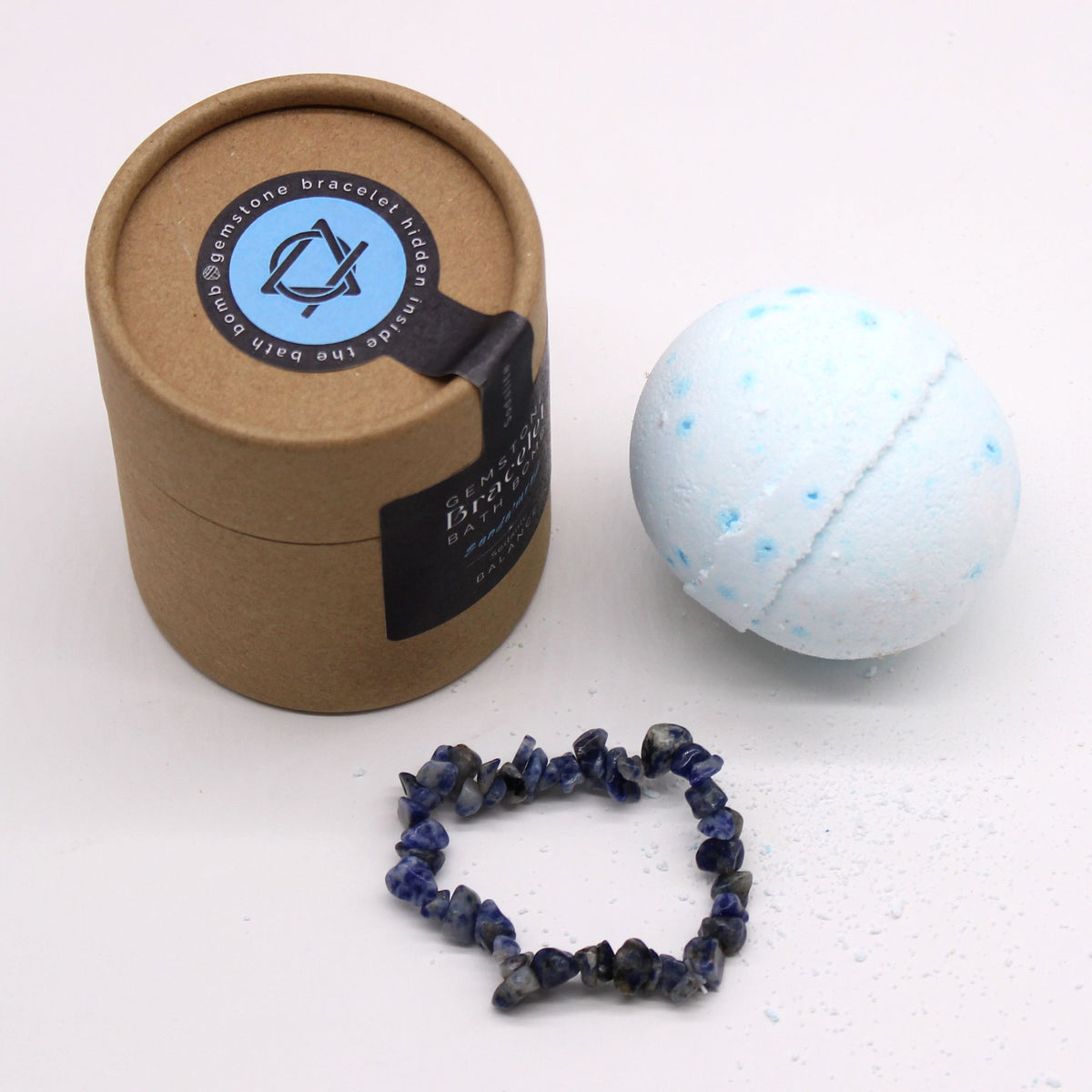 Badebombe mit Sodalith-Armband