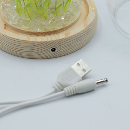 Lichtdekoration unter Glas – Tulpen · USB