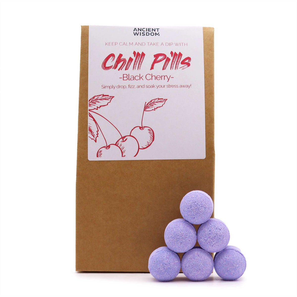 Chill Pills Badeschaum-Geschenkset – Schwarzkirsche, 350 g
