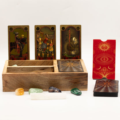 Tarotbox mit drei Fächern