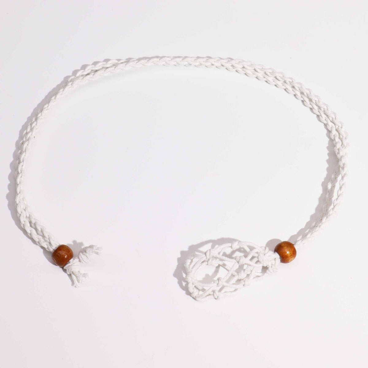Mineral-Anhängerkordel, 45 cm – Weiß