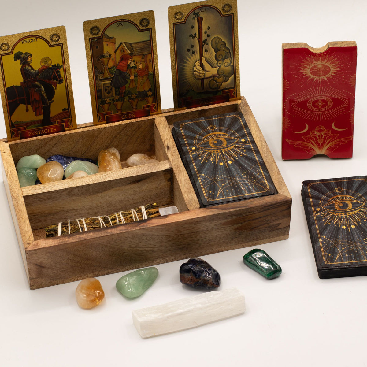 Tarotbox mit drei Fächern