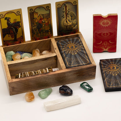 Tarotbox mit drei Fächern