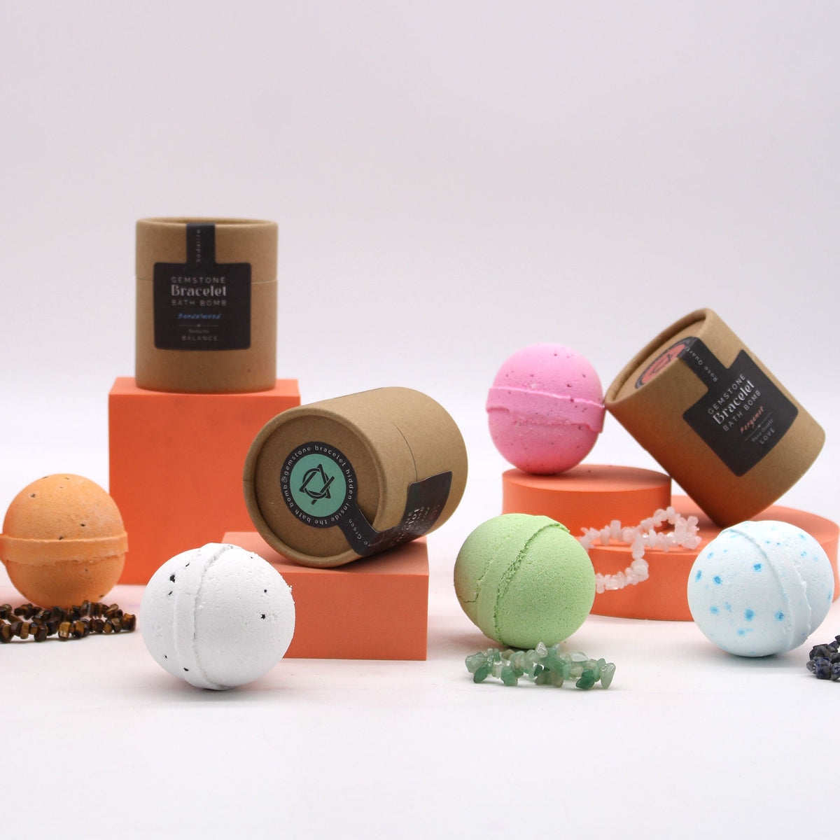 Badebombe mit Amethyst-Armband