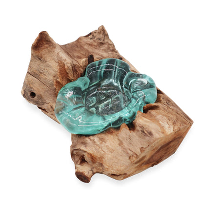 Glaskerzenständer auf Holz für eine Kerze