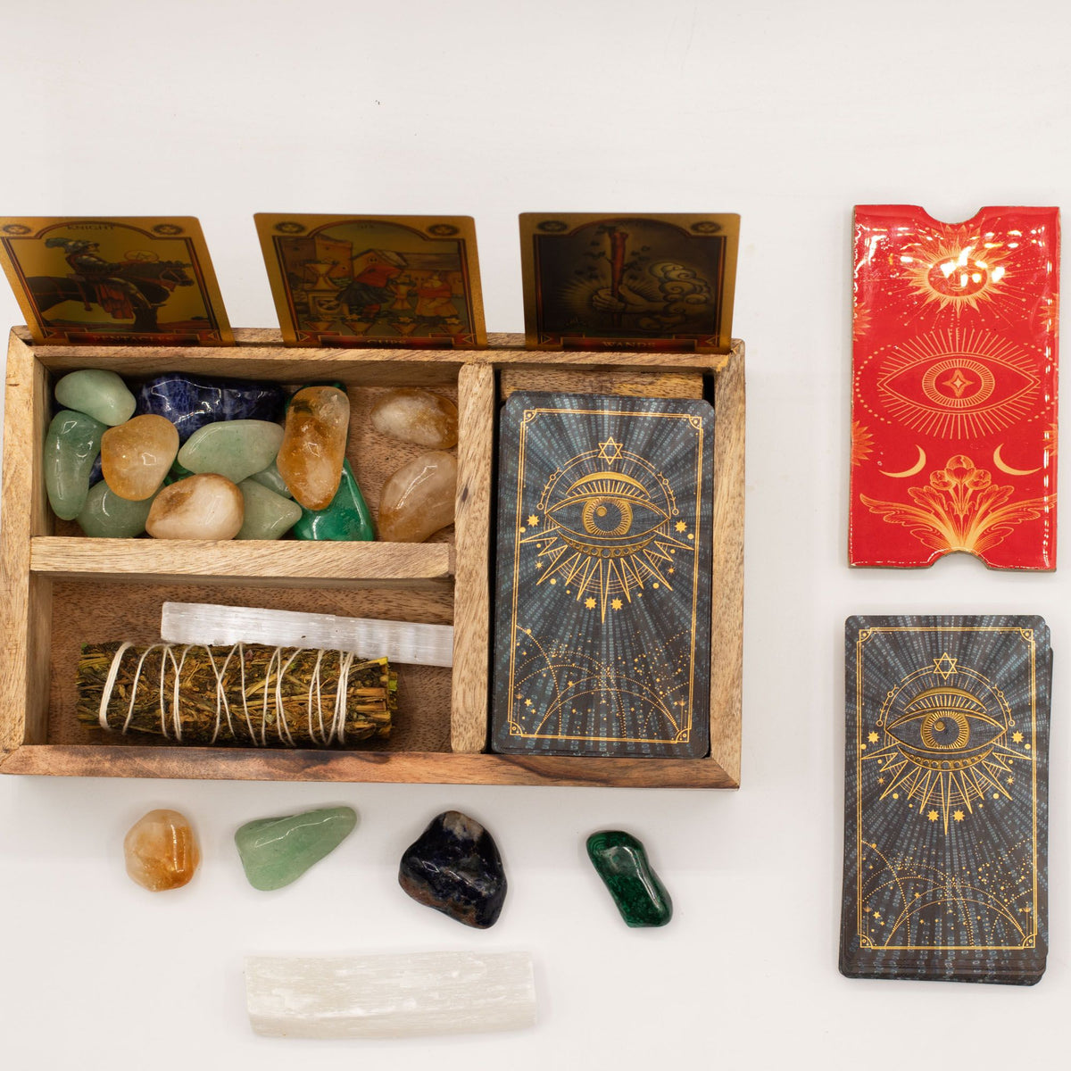 Tarotbox mit drei Fächern