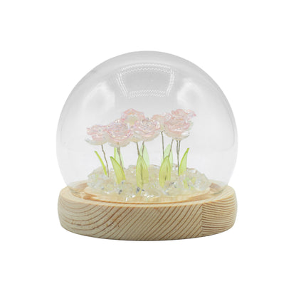 Lichtdekoration unter Glas – Rosa Rosen · USB