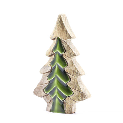 Kleiner Baum im Baum – Holzdekoration 15 x 10 cm