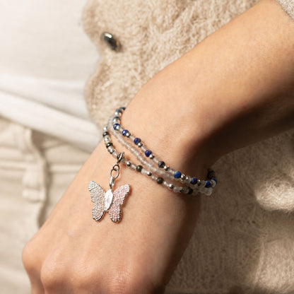 Set mit 3 Mineralienarmbändern „Nymphe – Nordlichter“