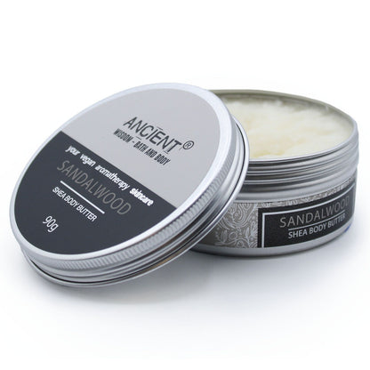 Aromatherapie-Shea-Körperbutter, 90 g – Sandelholz