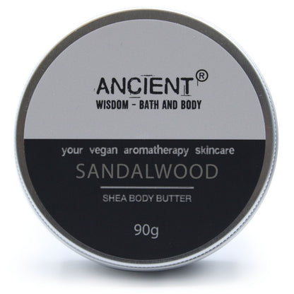 Aromatherapie-Shea-Körperbutter, 90 g – Sandelholz