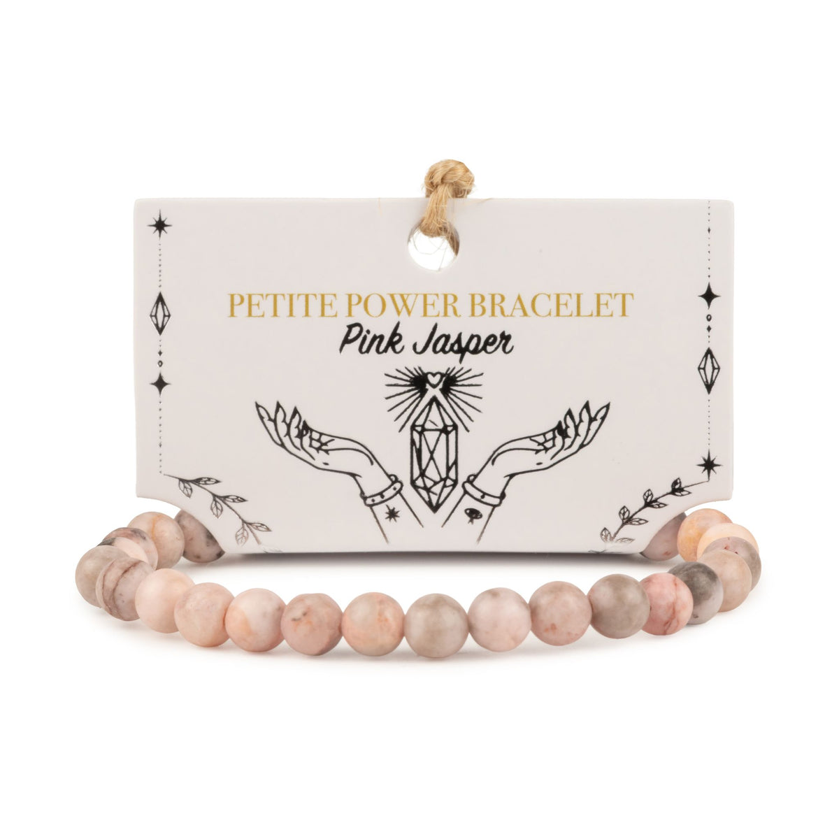 Zartes, feines Mineralienarmband – Rosa Jaspis