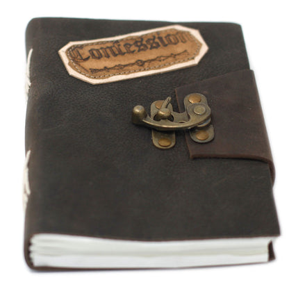 Notizbuch aus Leder – Schwarz mit Schnalle