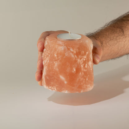 Kerzenhalter aus Natursalz