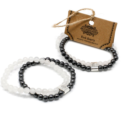 Magnetisches Edelsteinarmband - Bergkristall