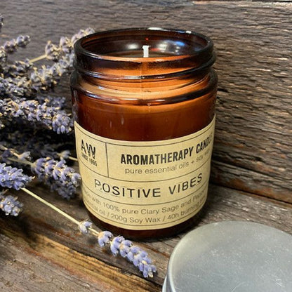 Aromatherapie-Sojakerze 200 g – Positive Vibes