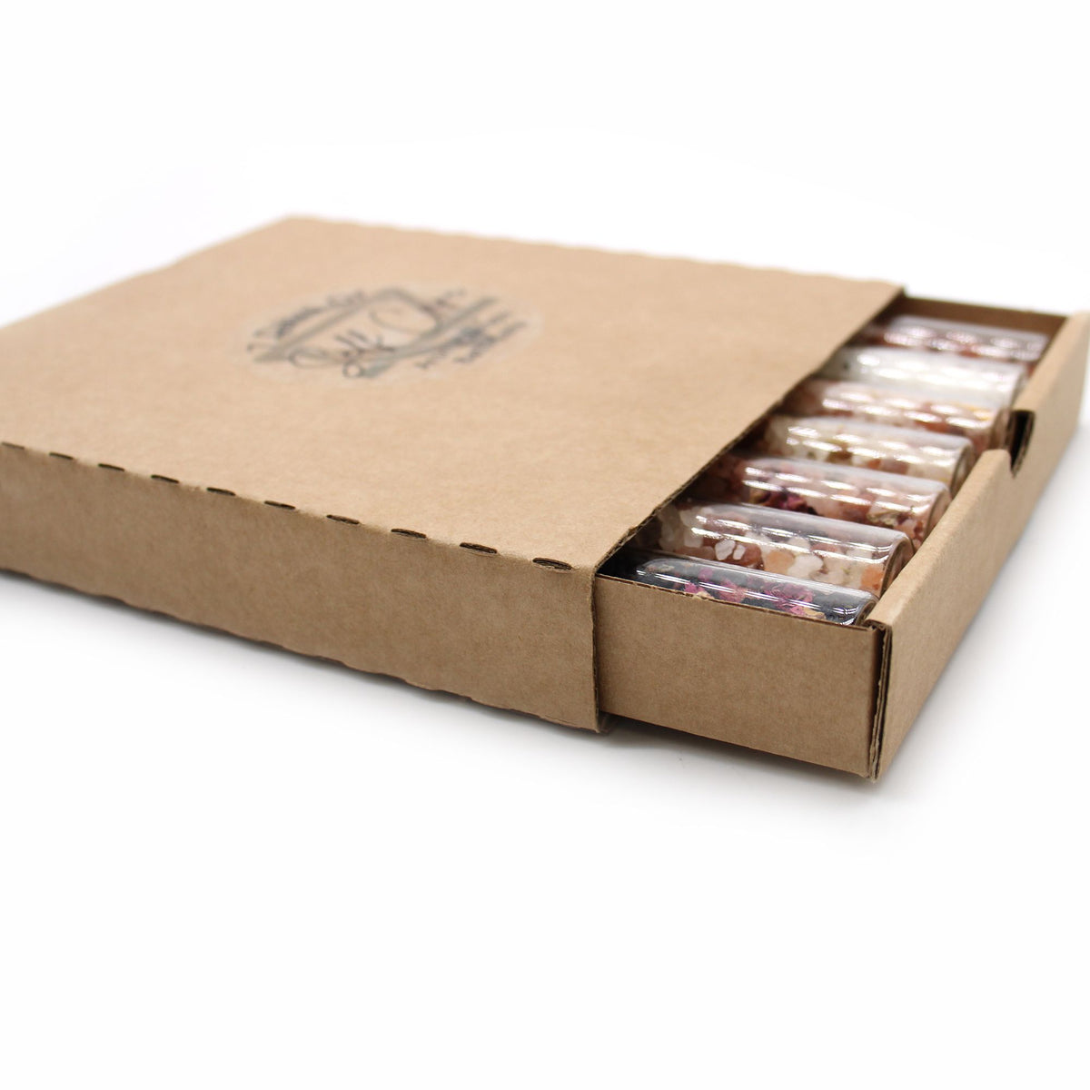 Badesalz in Flaschen – Geschenkset mit 7 Stück