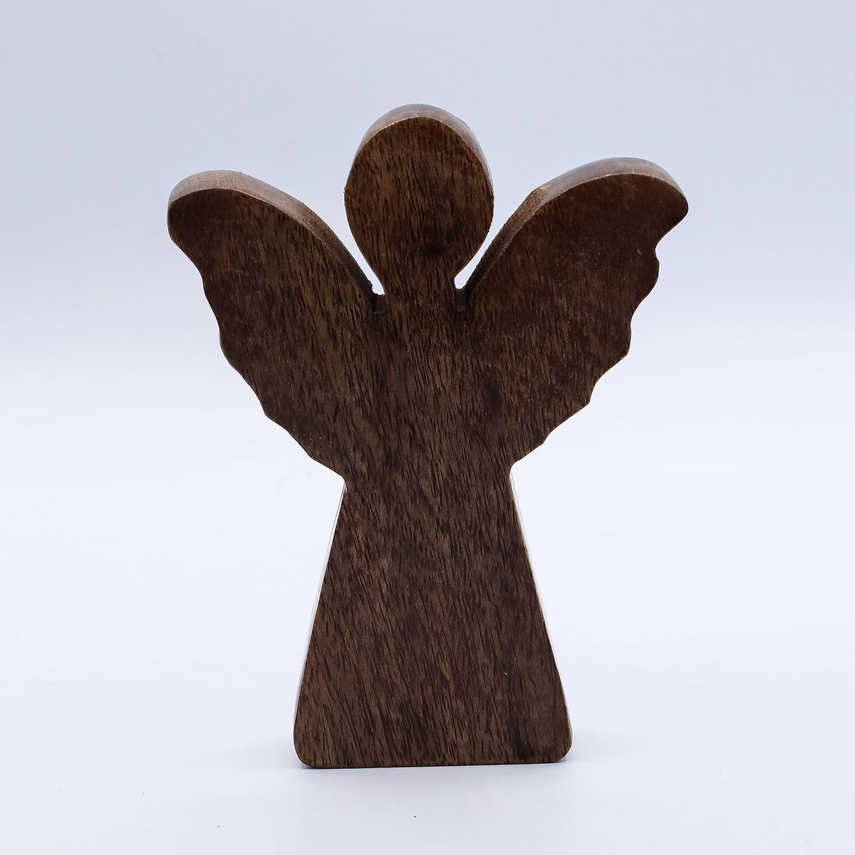 Mittlerer Engel aus Mangoholz – Golddekor – 16 cm