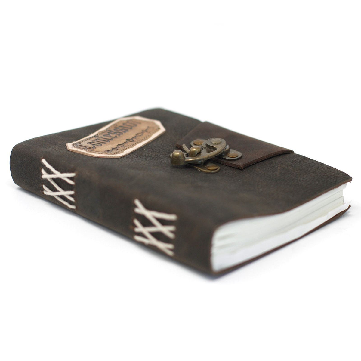 Notizbuch aus Leder – Schwarz mit Schnalle
