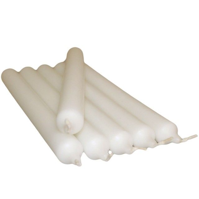 Weiße Tischkerzen (100 Stück)