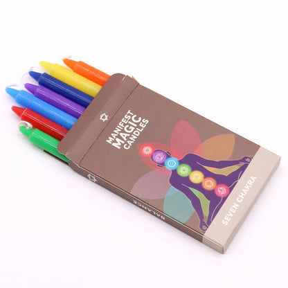 Manifest-Sieben-Chakra-Kerzen-Set (7er-Pack)