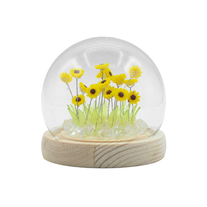 Lichtdekoration unter Glas – Sonnenblume · USB