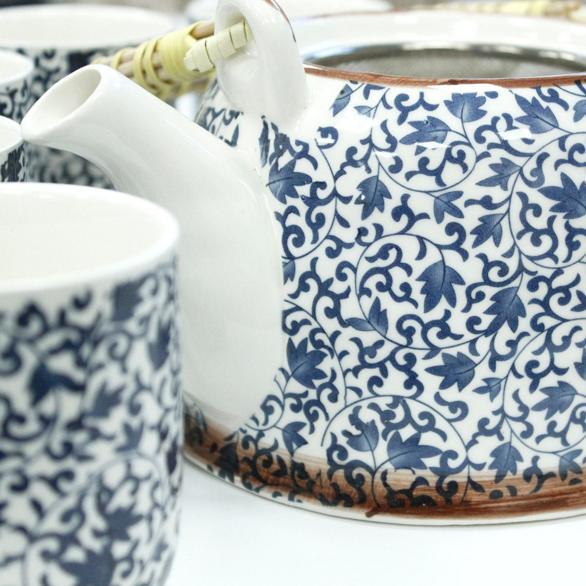 Kräutertee-Set – Blaues Muster
