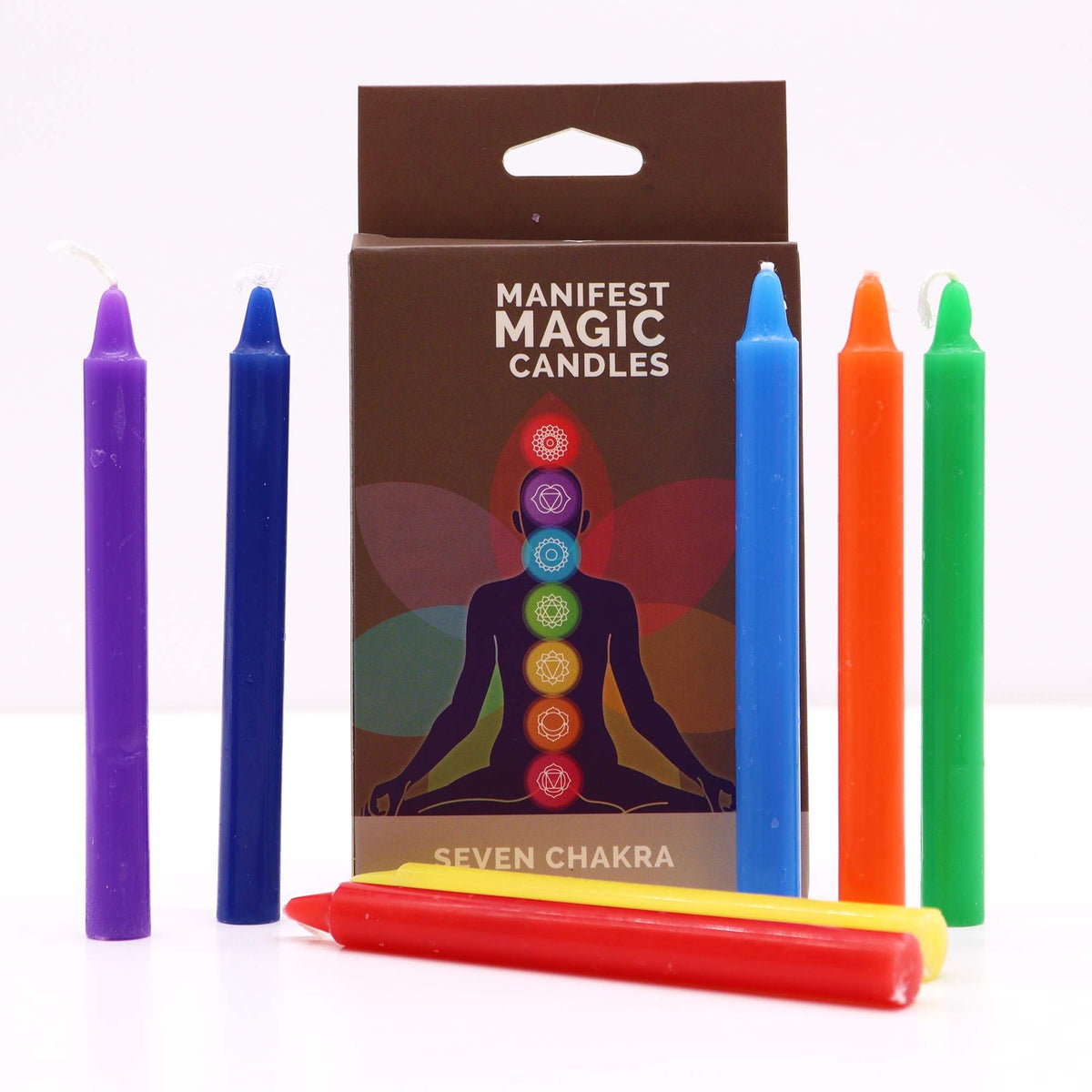 Manifest-Sieben-Chakra-Kerzen-Set (7er-Pack)