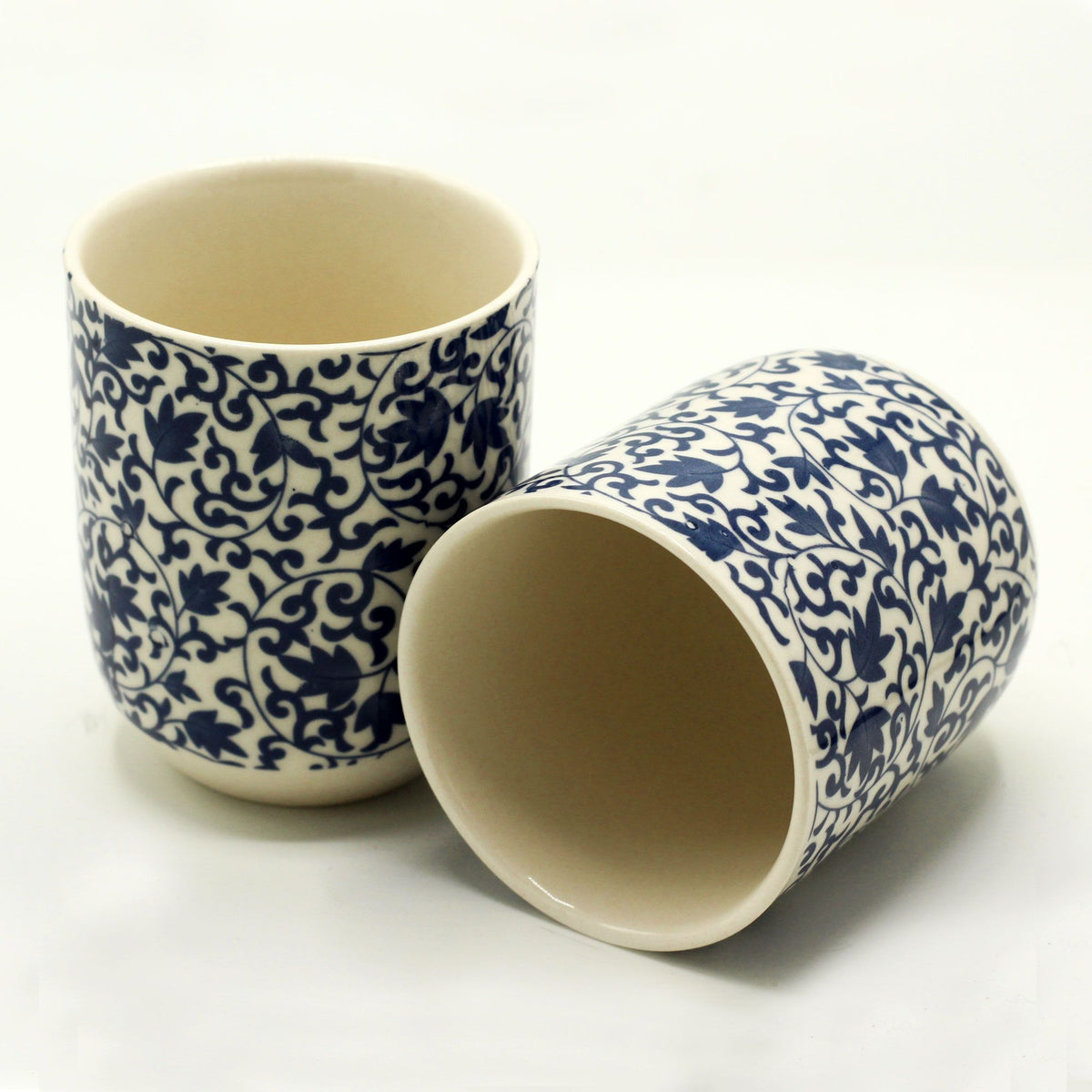 Kräuterteetassen – Blaues Muster