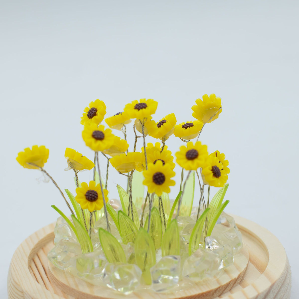 Lichtdekoration unter Glas – Sonnenblume · USB
