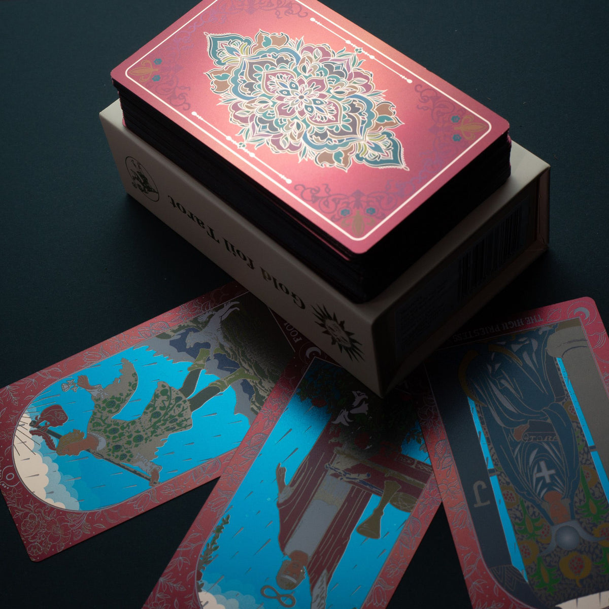 Rubin-Tarot-Geschenkset – Rosa Box
