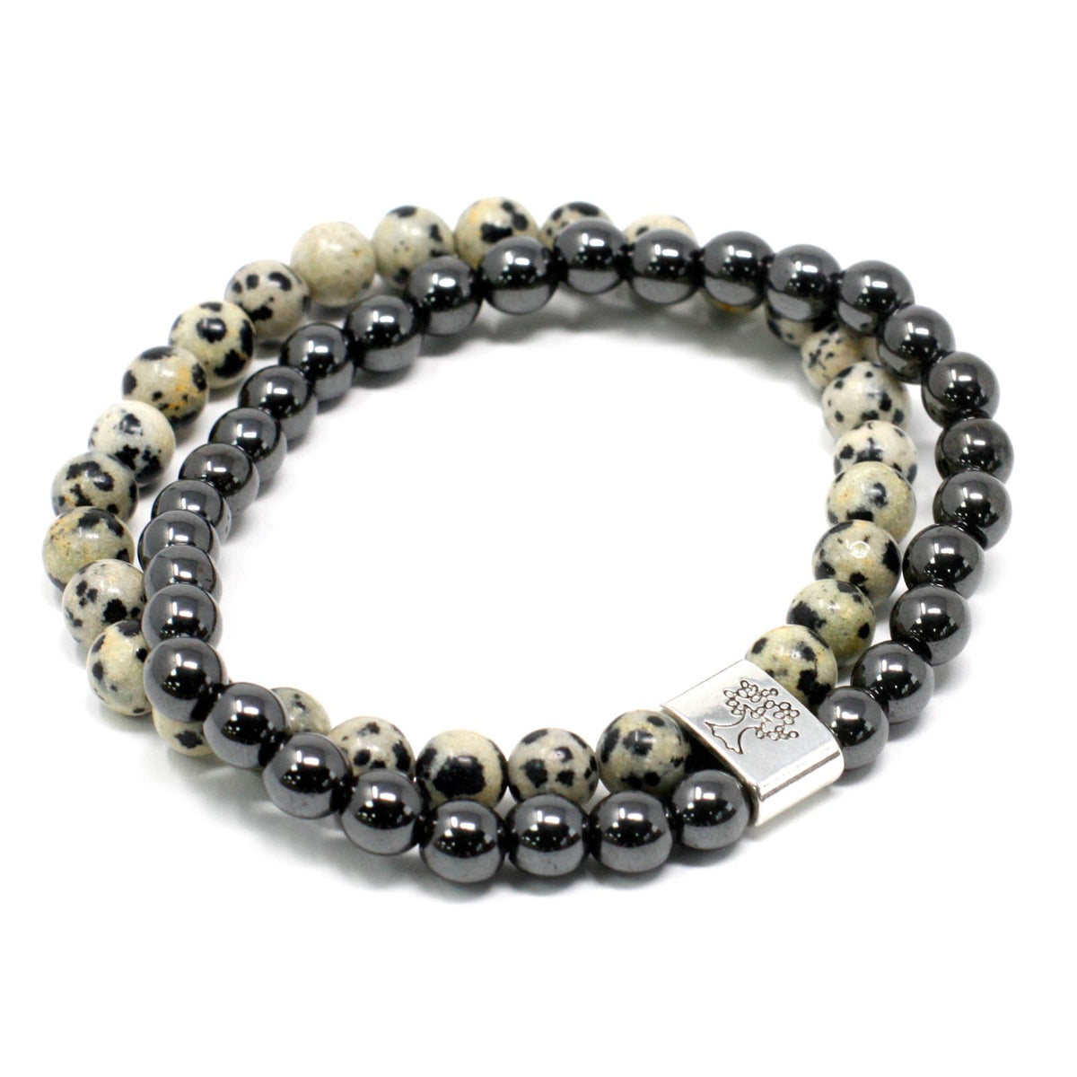 Magnetisches Edelsteinarmband – Dalmatinerjaspis